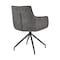 Armen Living Noah Dining Room Accent Chair in Charcoal Fabric and Black Metal Legs LCNHCHCHA - alternate 4